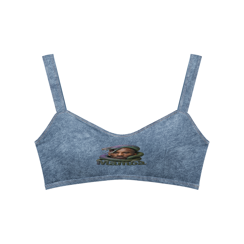 Women's Faux Denim Sports Bra