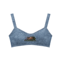 Women's Faux Denim Sports Bra